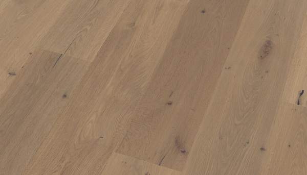 Landhausdiele Eiche astig 15 mm   gebürstet,  geräuchert, weiß geölt, Klicksystem Bund à 2,90 qm