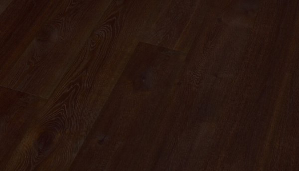 Landhausdiele Eiche Darkblack 15 mm   kerngeräuchert, geölt, gebürstete handgehobelte Oberfläche mit herausgearbeiteten Aststrukturen Klicksystem Bund à 2,81 qm