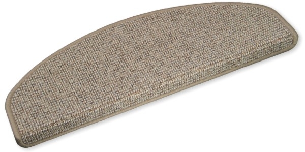 Stufenmatte Riga halbrund Farbe 01 beige/grau 65/23/4 cm